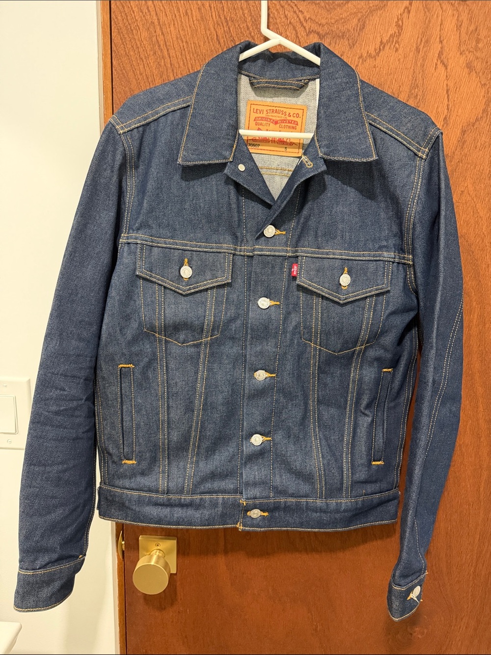 Vintage Y2K Levi’s 507 Rigid Denim Standard Trucker Jacket Small 70507-0039